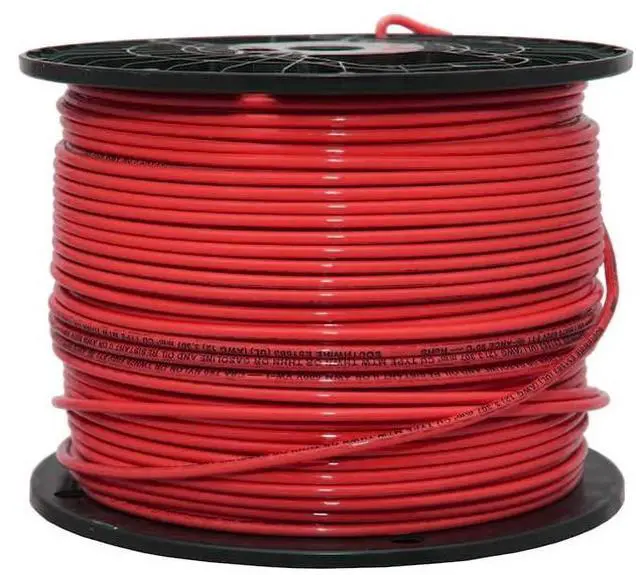 Main image of 12 AWG Gauge Copper Stranded Building Wire 500' FT Roll THHN/THWN 600 Volt - UL Listed (Red)