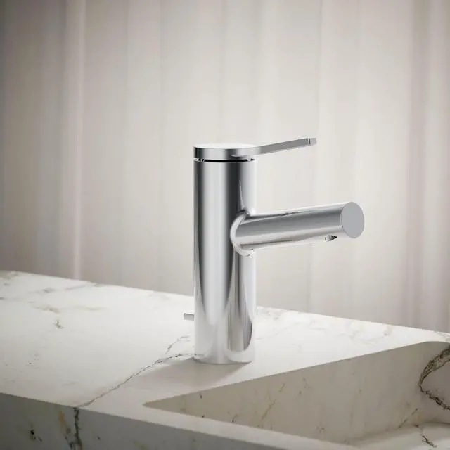 Alt view image 2 of 6 - K-99491-4-CP Elate Single-Handle Bathroom Sink Faucet, Pop-Up Drain, 1.2 GPM, Single Lever Handle, Sleek Design, Polished Chrome