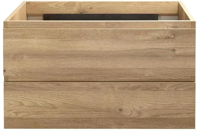 Main image of Wall-Mounted Bathroom Vanity with 2 Soft-Close Drawers Moisture-Resistant MDF, Space-Saving Design for Modern Bathrooms (Nature Without Sink, 30)
