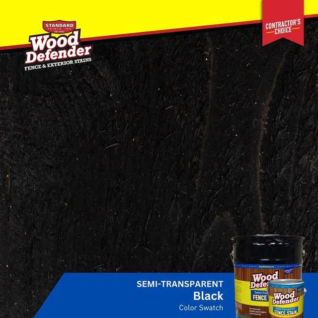 Alt view image 2 of 2 - Semi-Transparent Fence Stain and Seal Black 5-Gallon | Oil-Based Exterior Fence Coating| Long-Lasting Color Protection for Wood Fences