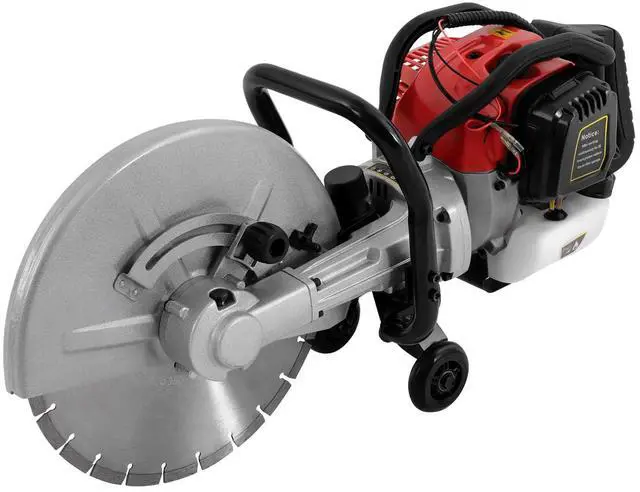 Main image of 16In Gas Concrete Saw,1400w Concrete Gas Powered Cut-Off Saw with Blade and Directional Wheel, 2-Stroke 52cc Engine Cement Masonry Wet Dry Machine,4" Cut Depth,Motor Circular Cutter For Stone, Brick