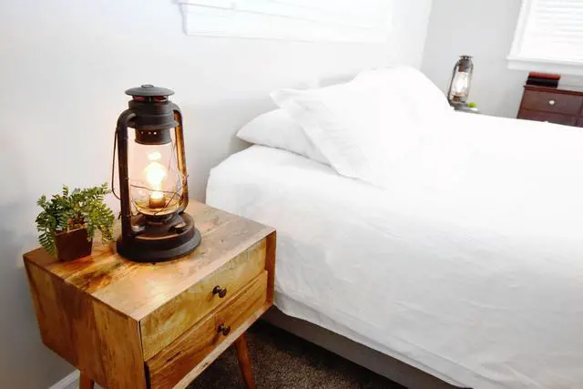Alt view image 5 of 6 - Electric Lantern Table lamp with dimmer with Hand Finished Rust Patina