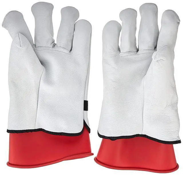 Alt view image 2 of 5 - 3991-12 Large Hybrid Electric Safety Gloves - Leather Outer Glove Over Rubber Inner Glove Provides Protection for High Voltage Electric Vehicle and System Service; Size Large (1 pair)