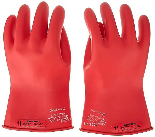Alt view image 4 of 5 - 3991-12 Large Hybrid Electric Safety Gloves - Leather Outer Glove Over Rubber Inner Glove Provides Protection for High Voltage Electric Vehicle and System Service; Size Large (1 pair)