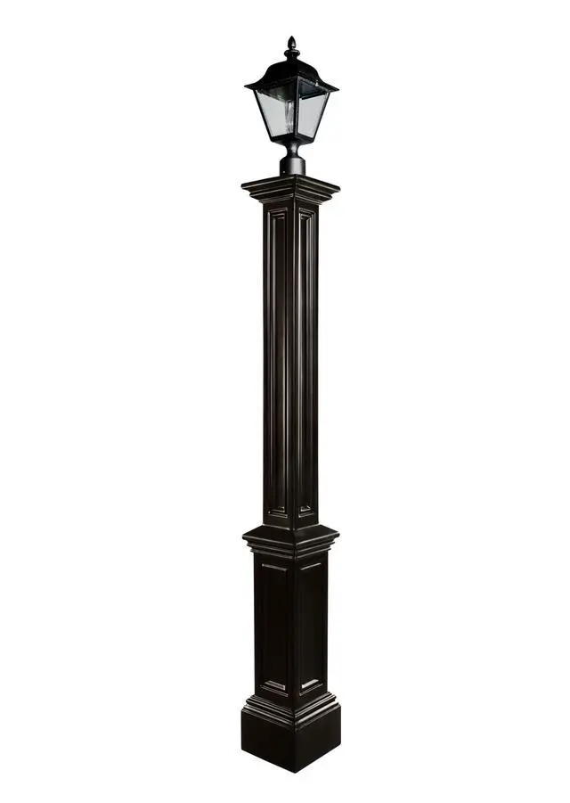 Alt view image 2 of 6 - Signature Heavy Duty Outdoor Lamp Post - Easy Install for Porch & Patio Lights, Weather & Fade Resistant, Shock Resistant, DECORATIVE SLEEVE ONLY, Black