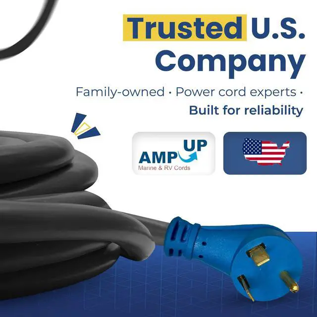 Alt view image 2 of 6 - 30 Amp RV Extension Cord 75ft Heavy Duty TT-30 Cable for Camper RV Electrical Hookup. This RV Power Cord 30 amp Includes Stow 3C Cable, and UL Listed US Company