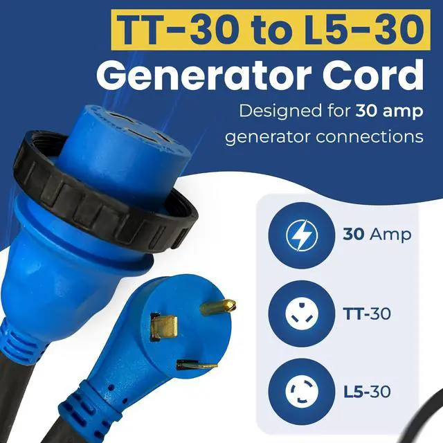 Alt view image 3 of 6 - 30 Amp RV Extension Cord 75ft Heavy Duty TT-30 Cable for Camper RV Electrical Hookup. This RV Power Cord 30 amp Includes Stow 3C Cable, and UL Listed US Company