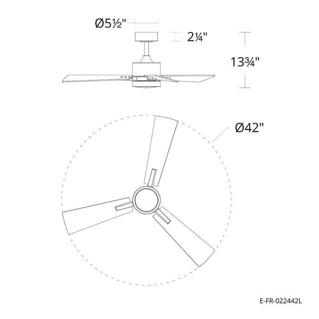 Alt view image 6 of 6 - Bali 42in 3-Blade Smart Indoor or Outdoor Ceiling Fan 2700K-6000K CCT Tunable Range LED Light Kit in Matte Black with Reversible Black and Weathered Wood Blades Works With iOS or Android App