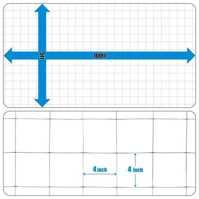 Alt view image 5 of 6 - 12.5 Gauge Galvanized Welded Fence Wire Roll, with 4 x 4 Square Mesh Opening, Wire Mesh Fencing Roll for Vegetables Garden Netting Chicken Coop Animal Enclosure (60 in. x 100ft.)