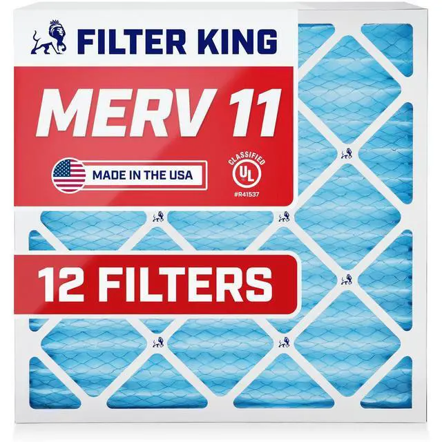 Main image of 30x36x1 Air Filter (MERV 11) (12-Pack) Dust & Allergy Control AC Furnace Filters, MADE IN USA, HVAC, Pleated, Electrostatic (Actual Size: 30 x 36 x.75)
