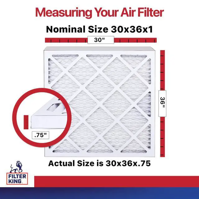 Alt view image 2 of 5 - 30x36x1 Air Filter (MERV 11) (12-Pack) Dust & Allergy Control AC Furnace Filters, MADE IN USA, HVAC, Pleated, Electrostatic (Actual Size: 30 x 36 x.75)