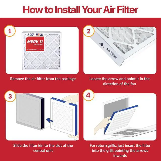 Alt view image 4 of 5 - 30x36x1 Air Filter (MERV 11) (12-Pack) Dust & Allergy Control AC Furnace Filters, MADE IN USA, HVAC, Pleated, Electrostatic (Actual Size: 30 x 36 x.75)