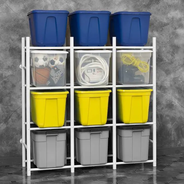 Alt view image 2 of 3 - Bin Warehouse Rack - 12 Totes Compact