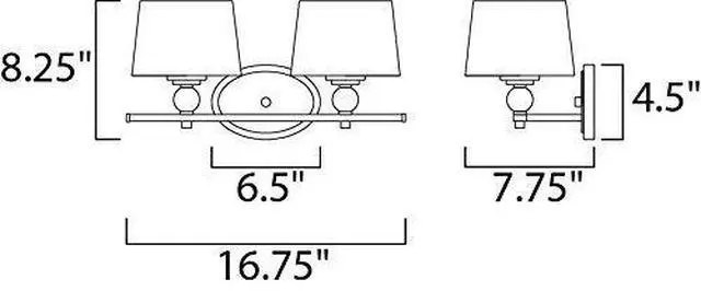 Alt view image 3 of 6 - Lighting Rondo 2-Light Bath Vanity Light | Polished Nickel Finish | Transitional Indoor Light Fixture | Ideal for Bathrooms & Powder Rooms | Dimmable Damp Rated | 12762WTPN