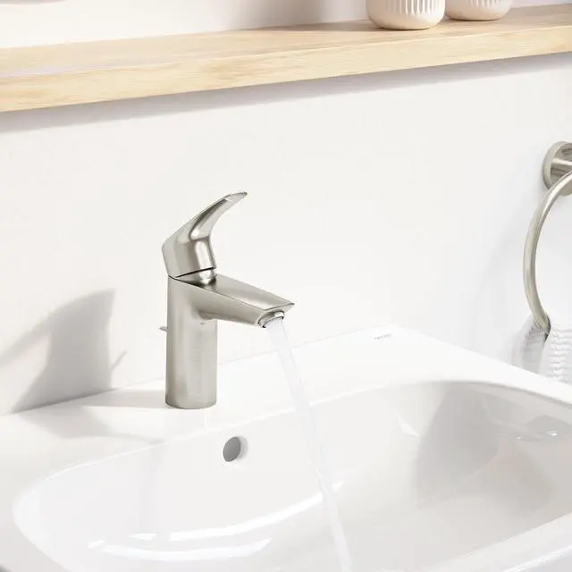 Alt view image 2 of 5 - 32642EN3 Eurosmart, Single Hole Single-Handle S-Size Bathroom Faucet 1.2 GPM, Brushed Nickel