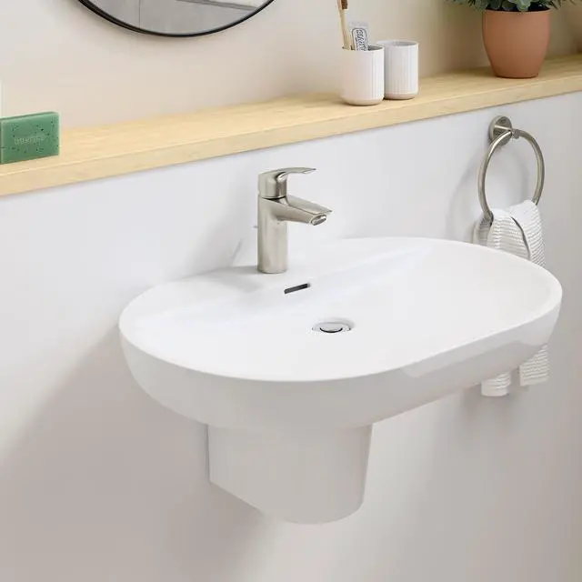 Alt view image 4 of 5 - 32642EN3 Eurosmart, Single Hole Single-Handle S-Size Bathroom Faucet 1.2 GPM, Brushed Nickel