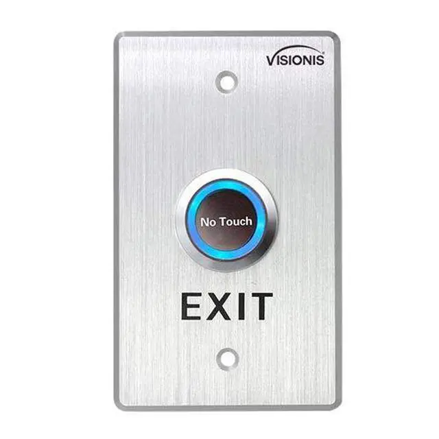 Alt view image 2 of 6 - 6 Pack FPC-7548 VIS-7013 Indoor Stainless Steel No Touch Request to Exit Button with Time Delay Standard Size with LED Light NC COM and NO Outputs