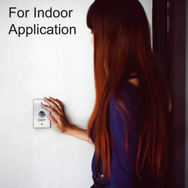 Alt view image 6 of 6 - 6 Pack FPC-7548 VIS-7013 Indoor Stainless Steel No Touch Request to Exit Button with Time Delay Standard Size with LED Light NC COM and NO Outputs