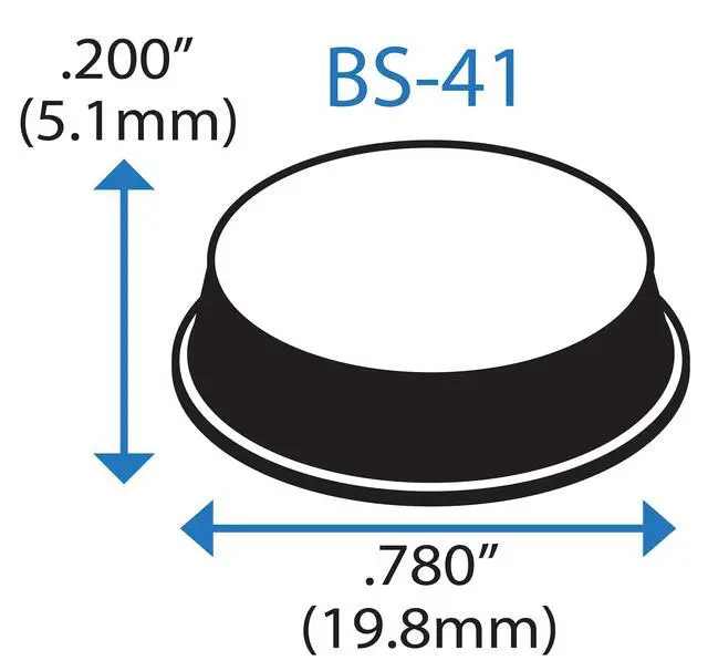 Alt view image 2 of 6 - Bumper Specialties Self Adhesive Bumper Feet 0.780" x 0.200" (19.8mm x 5.1mm) Clear Cylindrical Polyurethane Pads for Industrial Surface Protection, 3,360 Pieces per Box, BS41