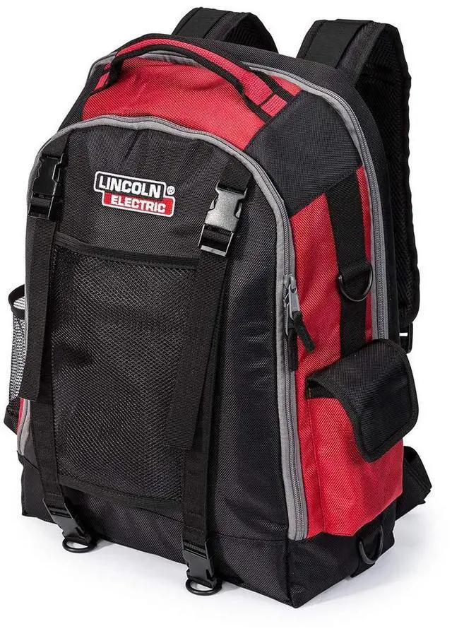 Main image of Welders All-in-One Backpack | Tool, PPE and Electronics Storage | Adjustable External Storage Net | K3740-1, Black, Red, Grey