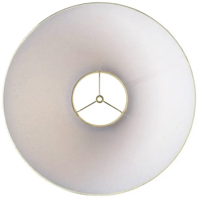 Alt view image 5 of 6 - Set of 2 Empire Lamp Shade (Pre-Assembled) s Distressed Faux Paper Brown Extra Large 6" Top x 19" Bottom x 12" High Spider with Replacement Harp and Finial Fitting