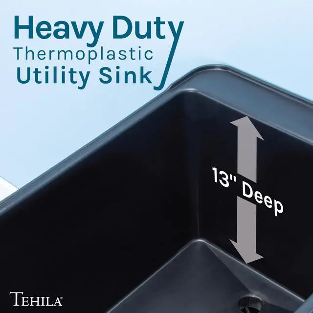 Alt view image 3 of 6 - Space Saver Utility Sink by, Pull-Out Faucet, Soap Dispenser, Black Tub (Stainless)