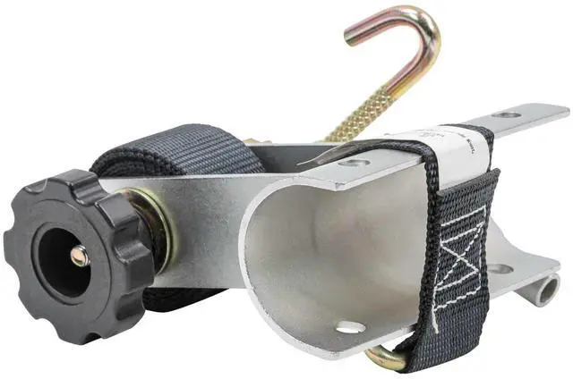 Alt view image 6 of 6 - (2 Pack) 1-1/2" x 7' Ladder Rack Ratchet Tie-Down Straps (Pair) Round Tube Mount, 304 Stainless Steel