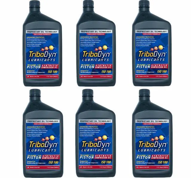Main image of 8,000-Hour Full Synthetic Non Detergent Air Compressor Oil - TRI-Guard 1100, ISO 100, SAE 30 (6 Quart Pack)