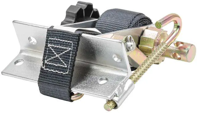 Alt view image 5 of 6 - 2 Pk 1-1/2" x 7' Ladder Rack Ratchet Tie-Down Straps (Pair) Square Tube Mount, 304 Stainless Steel