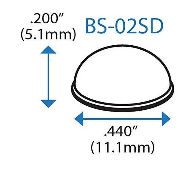 Alt view image 2 of 5 - Bumper Specialties Self Adhesive Bumper Feet 0.44" x 0.20" (11.1mm x 5.1mm) Clear Hemispherical Soft Polyurethane Pads for Cabinet Door Sound Dampening, 5,060 Pieces per Box, BS02SD