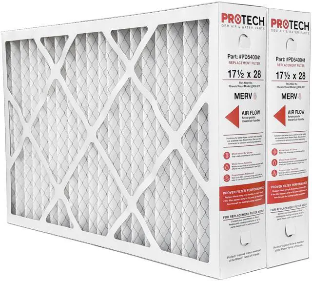 Main image of (2) Pack - PROTECH Rheem/Ruud PD540041 17-1/2" X 28" X 5" MERV8 Media Filter