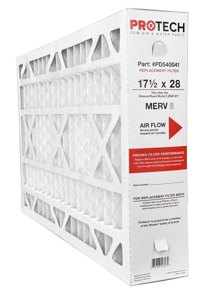 Alt view image 3 of 6 - (2) Pack - PROTECH Rheem/Ruud PD540041 17-1/2" X 28" X 5" MERV8 Media Filter