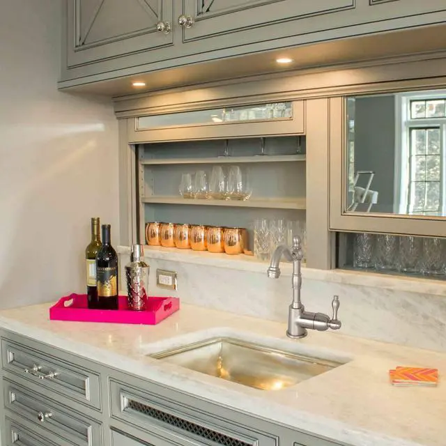 Alt view image 3 of 5 - One-Handle Widespread Kitchen Bar Faucet (Brushed Nickel)