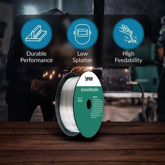 Alt view image 5 of 6 - (10 Pack) PGN Aluminum MIG Welding Wire - ER4043.035 Inch, 1 Pound Spool - Aluminum MIG Wire with Silicon for Puddle Fluidity and Enhanced Weld Durability - For All Position Gas Welding