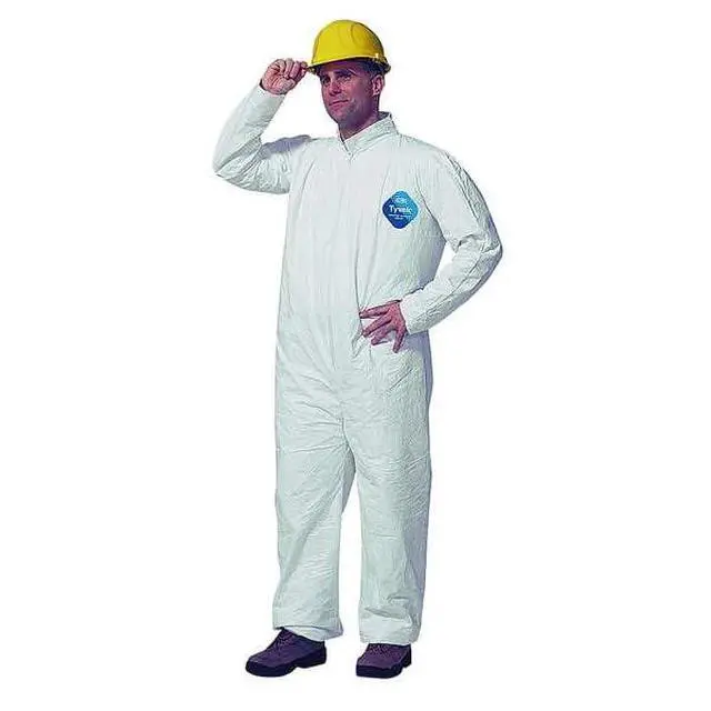 Alt view image 2 of 3 - Tyvek 400 Disposable Protective Coverall With Open Wrists And Ankle, White, X-Large, 25-Pack