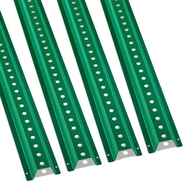 Main image of 8FT U-Channel Sign Post, 4Pack Green Heavy Duty Steel Fixed Fence Post, Steel Fence U-Channel Sign for Garden, Courtyard, Farm or Traffic Intersection