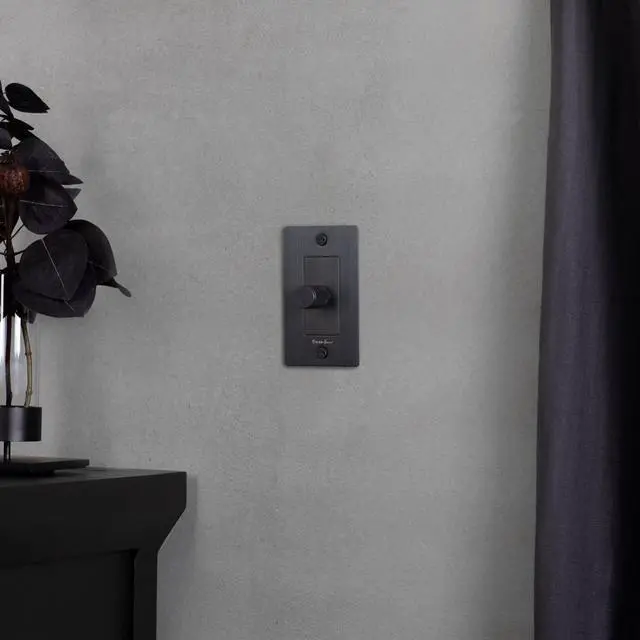 Alt view image 3 of 6 - Buster and Punch 1 Gang Single LED Dimmer Switch Cross Knurl Smoked Bronze Without Logo