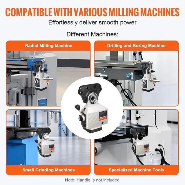 Alt view image 6 of 6 - [ { "text": "Vevor Power Feed X-Axis 150Lbs Torque,Power Feed Milling Machine 0-200PRM, Power Table Feed Mill 110V,for Bridgeport and Similar Knee Type Milling Machines - ", "type": "text" }, { "cellP