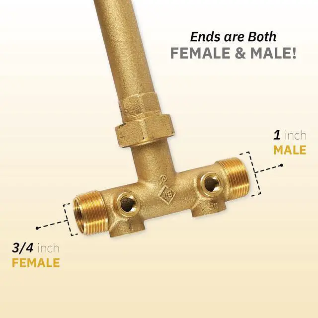 Alt view image 2 of 6 - Pressure Tank Installation Kit with 1" Brass Union tank tee to fit most pressure tanks with diameters up to 16"