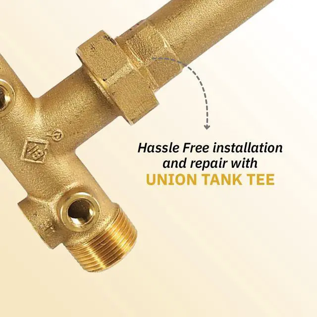 Alt view image 3 of 6 - Pressure Tank Installation Kit with 1" Brass Union tank tee to fit most pressure tanks with diameters up to 16"