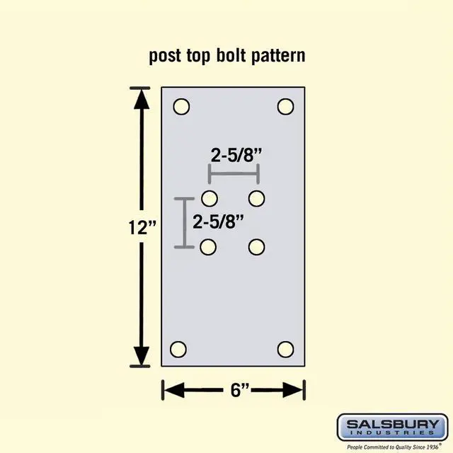 Alt view image 3 of 3 - 4385WHT Standard Pedestal In-Ground Mounted for Roadside Mailbox, Mail Chest and Mail Package Drop, White
