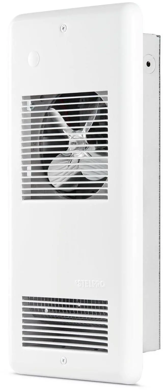 Main image of Pulsair Electric Wall Fan Heater 1500W or 1125W / 240V (750W or 563W / 208V) - Ultra-Quiet Nichrome Element Heater Heats Quickly No Built-In Thermostat (ARWF1502W) White