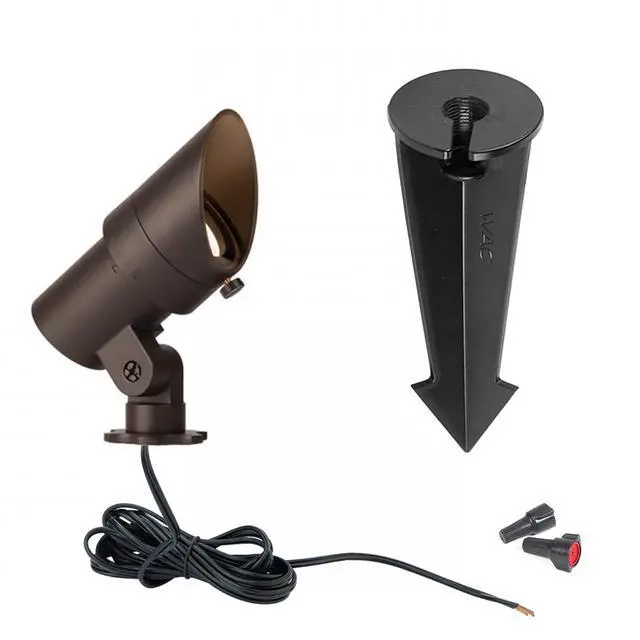 Alt view image 2 of 6 - WAC Landscape Lighting, LED 12V Small Size Accent Light with Adjustable Beam Angle and Integral Brightness Control 50-420 Lumens 3000K Warm White Built-in LED in Bronze