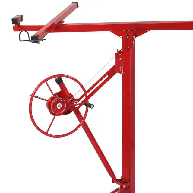 Alt view image 6 of 6 - 16FT Drywall Lift Plasterboard Sheetrock Hoist Lifter Carrier with Safety Lock, Red