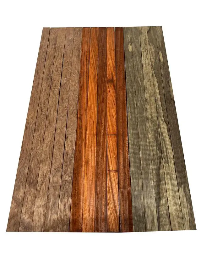 Alt view image 2 of 3 - Variety Pack of 15 Cutting Board Blocks of Sapele, Black Limba, Padauk | ¾ x 2 inches (3/4" x 2" x 42", Sapele| Black Limba | Padauk)