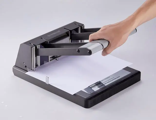 Alt view image 6 of 6 - 03200 Xtreme Duty 2-3 Hole Punch, 160-Sheet Capacity, Black/Silver