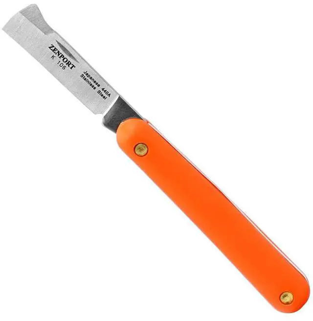 Main image of K106 Budding and Grafting Folding Knife, 2.25 Inch Stainless Steel Blade, Orange - 10 Pack