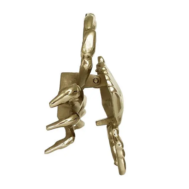 Alt view image 5 of 6 - Crab Door Knocker - Brass (Premium Size)