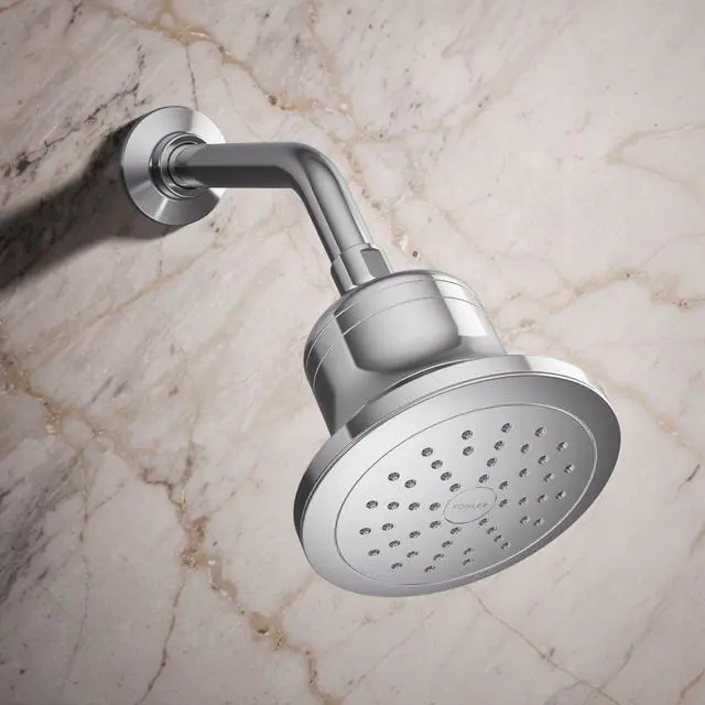 Alt view image 2 of 6 - K-33631-Y-CP Cinq Round Single-Function Filtered Showerhead, Five-Layer Filtration, 2.5 GPM, Full Coverage Spray, Premium Durable Material, Polished Chrome