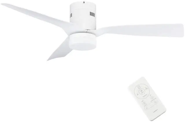 Main image of 48 Inch Smart Ceiling Fans with Lights and Remote, Flush Mount Modern Ceiling Fan with Light, 10Speed Reversible DC Motor, Works with Remote Control/Alexa/Google Assistant/Siri Shortcuts, White